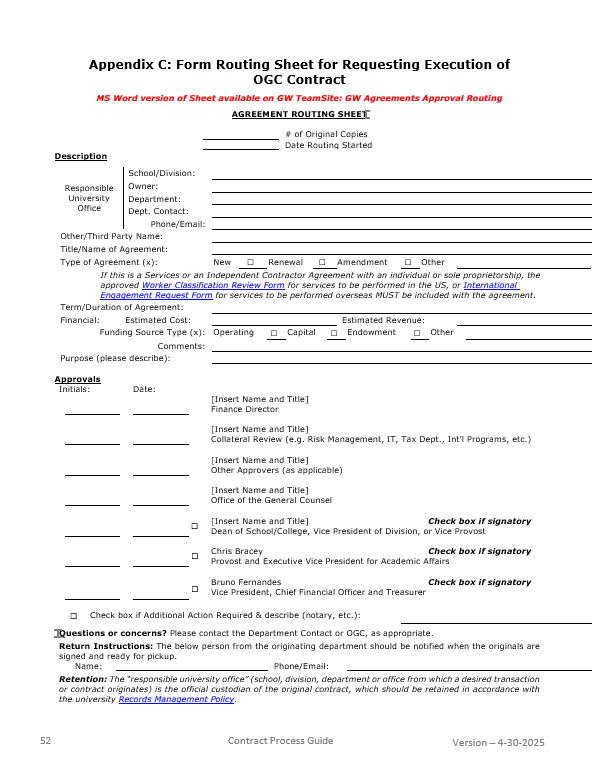 Form Routing Sheet image
